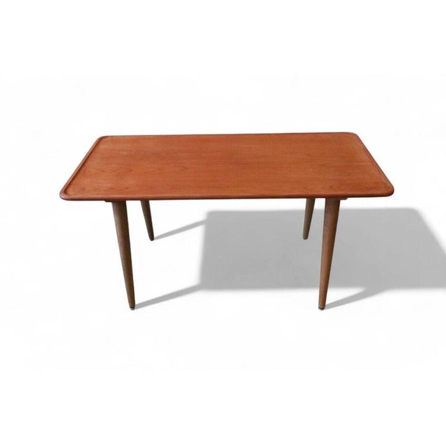 AT11 Coffee Table in Solid Teak with Oak Legs by Hans J. Wegner For Sale - Image 12 of 12