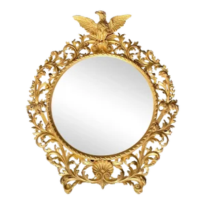 19th Century American Federal Large Full Eagle Bullseye Mirror