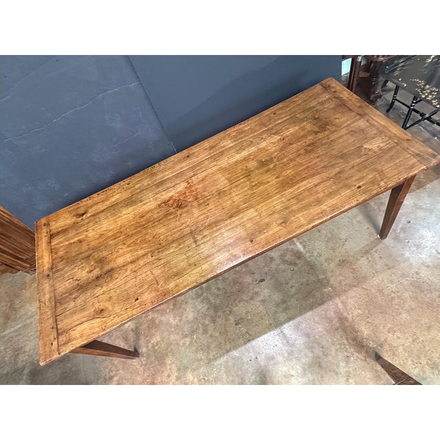 French Farm Table of Cherry With Two Drawers For Sale - Image 9 of 9