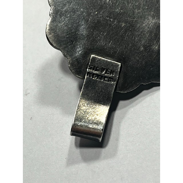 Metal Vintage Sterling, Silver and Turquoise Belt For Sale - Image 7 of 7