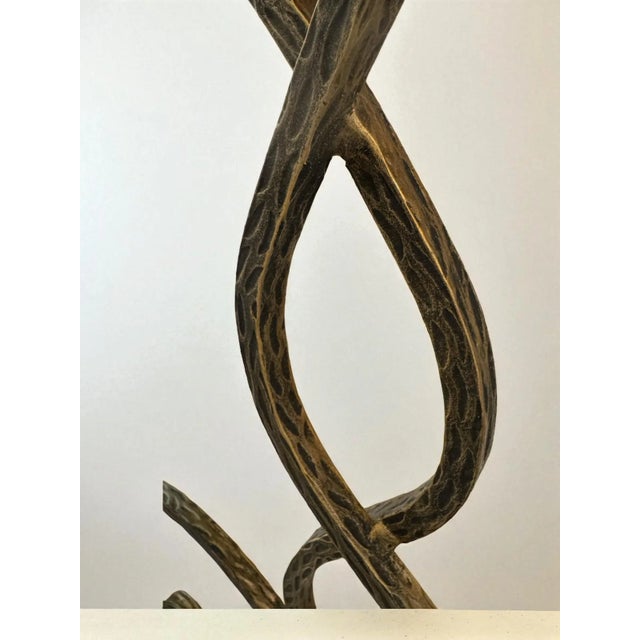 Vintage Claudio Rayes Hand Forged Solid Iron Cal King Bed For Sale - Image 9 of 11