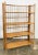 Chinoiserie Vintage Scorched Bamboo Collapsible Four Tier Bookshelf For Sale - Image 3 of 9