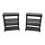 Pair Black Distressed Finish Tiered End Tables For Sale