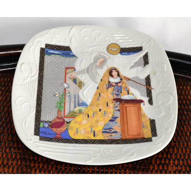 Mid-Century Modern The Annunciation by Eve Licea, 1st Plate of the Story of Christmas Series, 1988 For Sale - Image 3 of 12