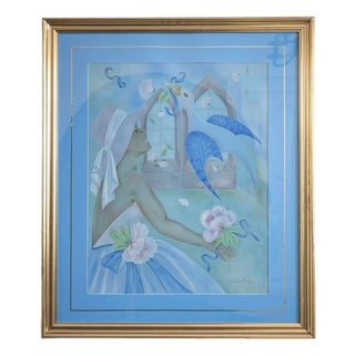 Charlo Hasen, Bird at Dusk, Pastel For Sale