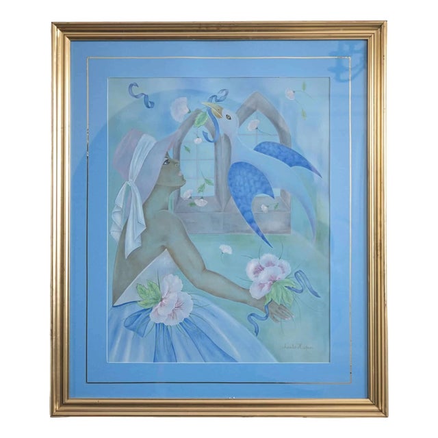 Charlo Hasen, Bird at Dusk, Pastel For Sale