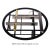 Kaizo Oto Gold Black and Steel Art Deco Inspired Round Glass Top Coffee Table For Sale - Image 6 of 9