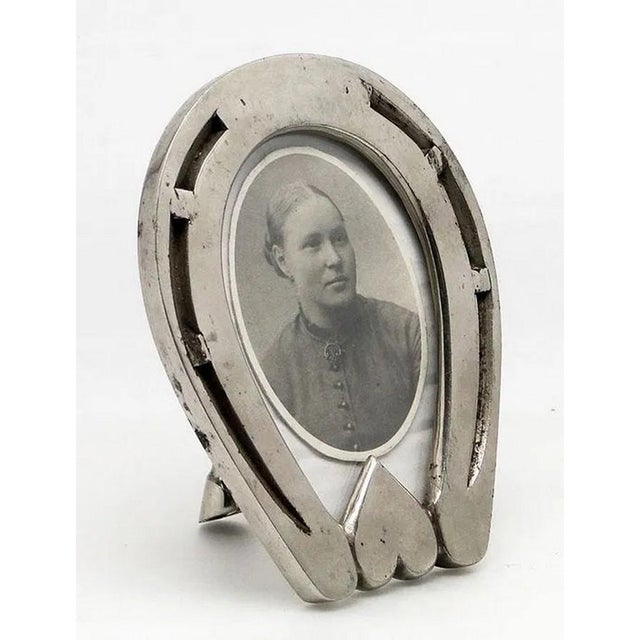 Glass Art Nouveau Brass and Glass Frame, 1930s For Sale - Image 7 of 10