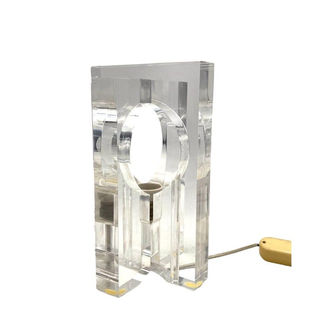Sculptural Acrylic Table Lamp by Sandro Petti for Maison Jansen, France, 1970s For Sale - Image 9 of 18