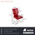 This chair set by bert plantagie consists of four chairs upholstered in red fabric and standing on thin legs. Its...
