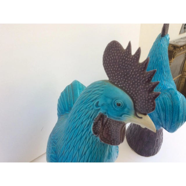 Chinese Turquoise Porcelain Roosters A Pair Chairish