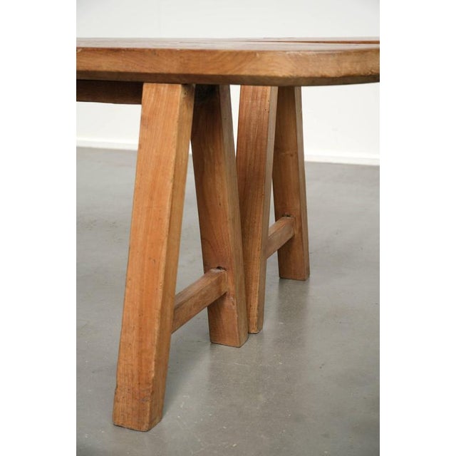 Antique French Wooden Farmhouse Benches, Set of 2 For Sale - Image 10 of 14