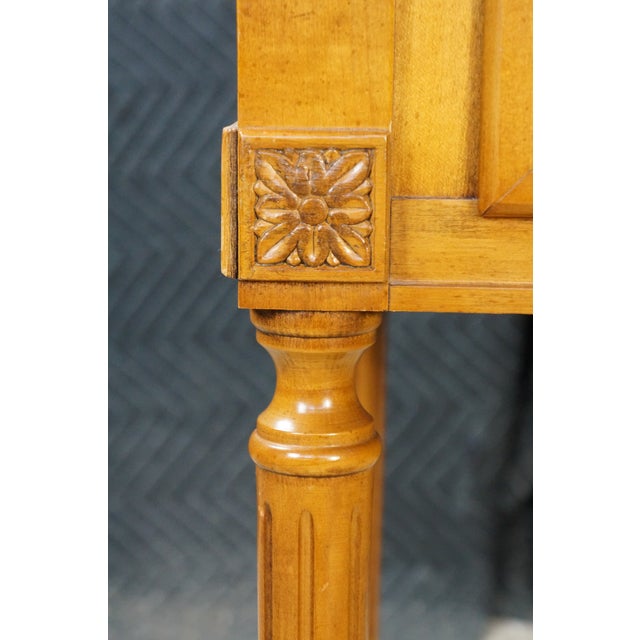 Brown Vintage Century Furniture Louis XVI Neoclassical Style Maple Green Marble Side Table 25" For Sale - Image 8 of 18