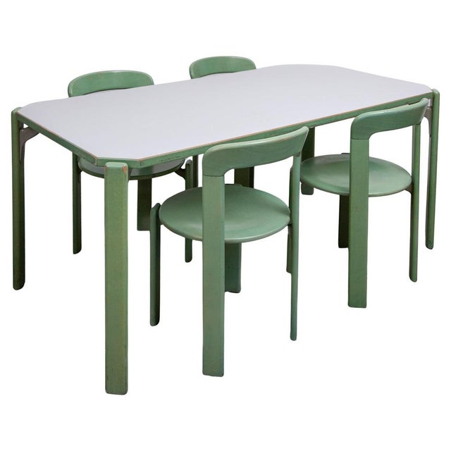 Model 3300 Dining Table and Chairs attributed to Bruno Rey for Kusch and Co., 1979 For Sale - Image 12 of 12