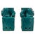 Vintage Chinese Porcelain Green Foo Dog Figurines - A Pair For Sale - Image 10 of 13