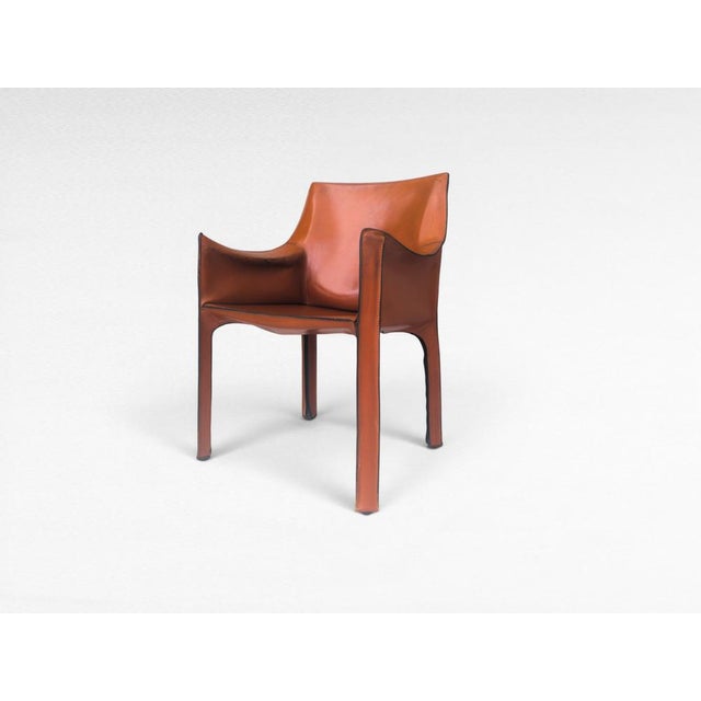 Cassina CAB 413 Chair in Cognac Leather by Mario Bellini for Cassina, Italy, 1970s For Sale - Image 4 of 18