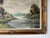 Green Vintage P. Veen European Countryside River Landscape Oil on Canvas Painting For Sale - Image 8 of 12