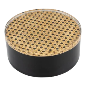 Black Lucite and Rattan Box, Italy 1970s