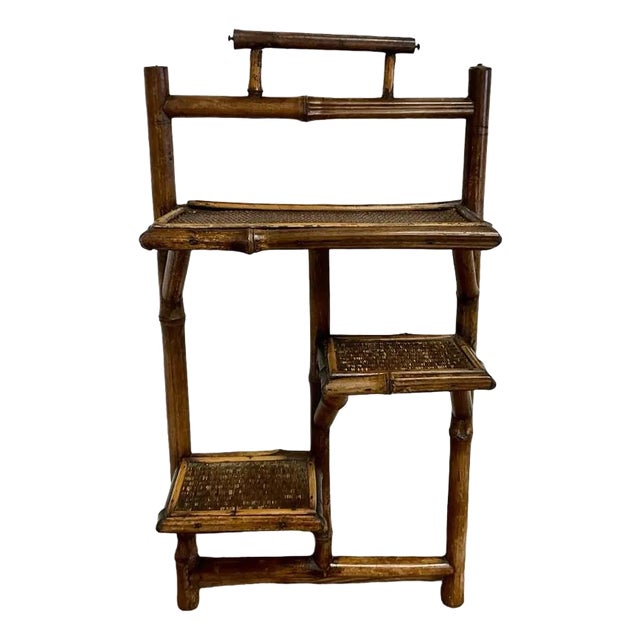 Mid 20th Century Bamboo Wall Shelf For Sale