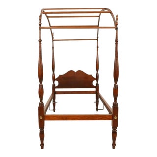 Eldred Wheeler Cherry Single Size Four Poster Canopy Bed For Sale