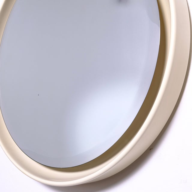 Ivory Spacen Age Backlit Mirror, Italy, 1970s For Sale - Image 8 of 18