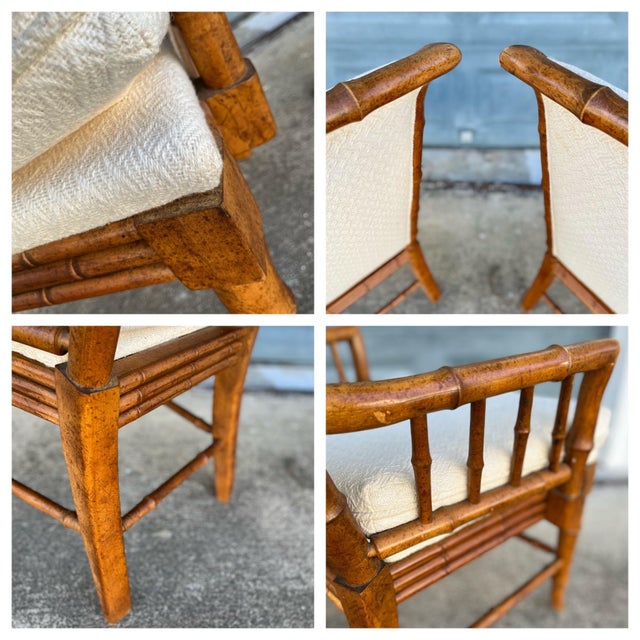 Pair of Boho Chic Highback Captains Dining Chairs Chairish