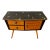 1950s German “Googie” Style Console Table W/Cabinet Space Age Swank Glass Top For Sale