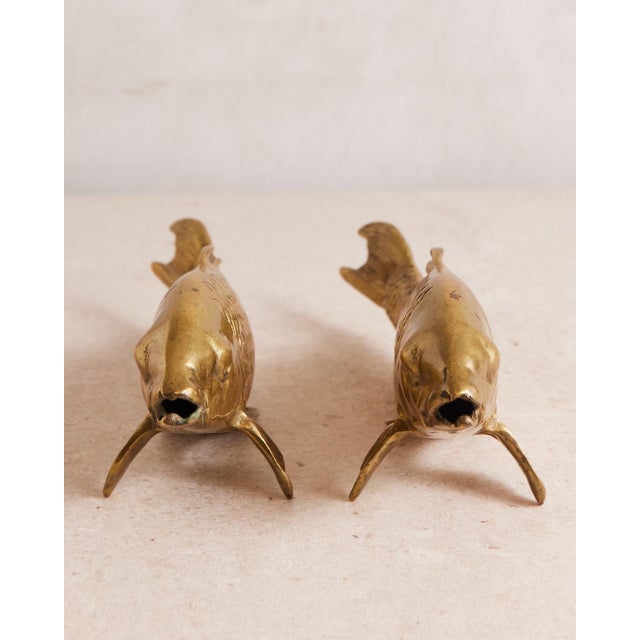 1960s Pair of Brass Koi Fish For Sale - Image 16 of 18