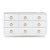 1960s Mid-Century White and Brass Nine-Drawer Dresser by t.h. Robsjohn-Gibbings for Widdicomb For Sale