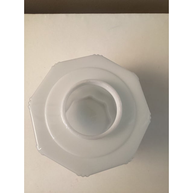 Art Deco 1930s Art Deco Stepped Skyscraper Milk Glass Shade For Sale - Image 3 of 11