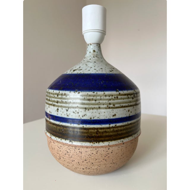 Ceramic Handmade Stoneware Ceramic Table Lamp by Marianne Starck for Michael Andersen, Bornholm, Denmark, 1960s For Sale - Image 7 of 7