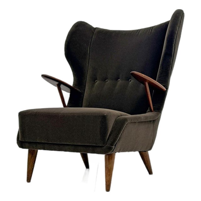 Model Vp 37 Oak and Teak Lounge Chair by Georg Thams, Denmark 1950's For Sale