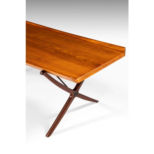 Wood 6743 / X-Coffee Table by Peter Hvidt & Orla Mølgaard-Nielsen for Fritz Hansen, 1960s For Sale - Image 7 of 8