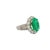 4.32 Carat Colombian Emerald Diamond Platinum Halo Ring, GRS Certified, Size 5.75 For Sale - Image 4 of 8