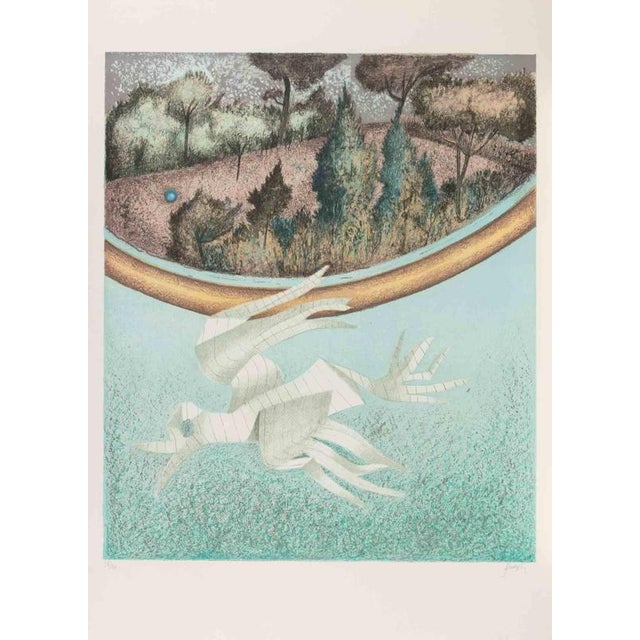 Enrico Benaglia, Paper Bird, 1990s, Lithograph & Paper For Sale - Image 3 of 3