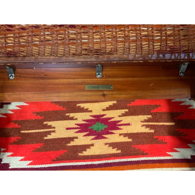21st Century Ethan Allen Caned Top Coffee Table For Sale - Image 14 of 15