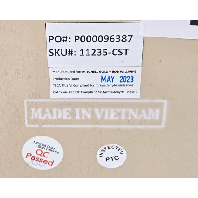 Mitchell Gold + Bob Williams Mitchell Gold + Bob Williams 3 Drawer Solange Chest With Cream Faux Shagreen For Sale - Image 4 of 8