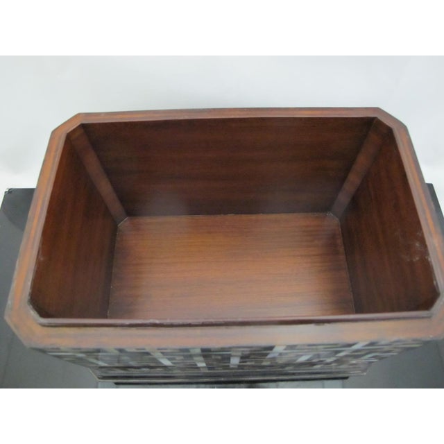 Maitland Smith Mother of Pearl Inlaid Caddy Box With Brass Hardware For Sale In Portland, OR - Image 6 of 14