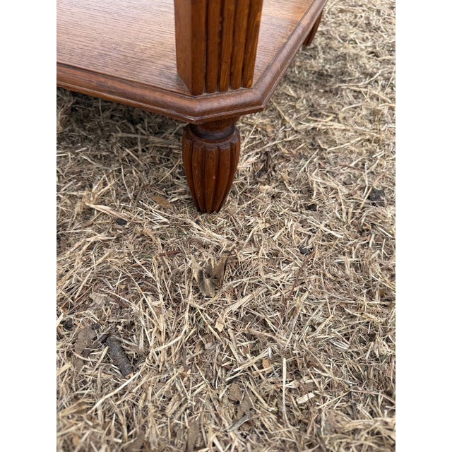 1940s Vintage French Art Deco Solid Walnut Coffee Table or Side Table For Sale - Image 11 of 12