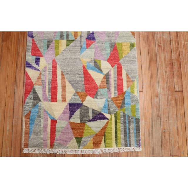 Contemporary Colorful Persian Runners - A Pair - 2'7" x 8'2" For Sale - Image 9 of 11
