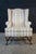 Ethan Allen 1980s Ethan Ellan Traditional Classics Queen Anne Maple Striped Library Wingback Chair For Sale - Image 4 of 18