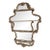 Kate Spieglman White Gold Leaf Display Mirror For Sale