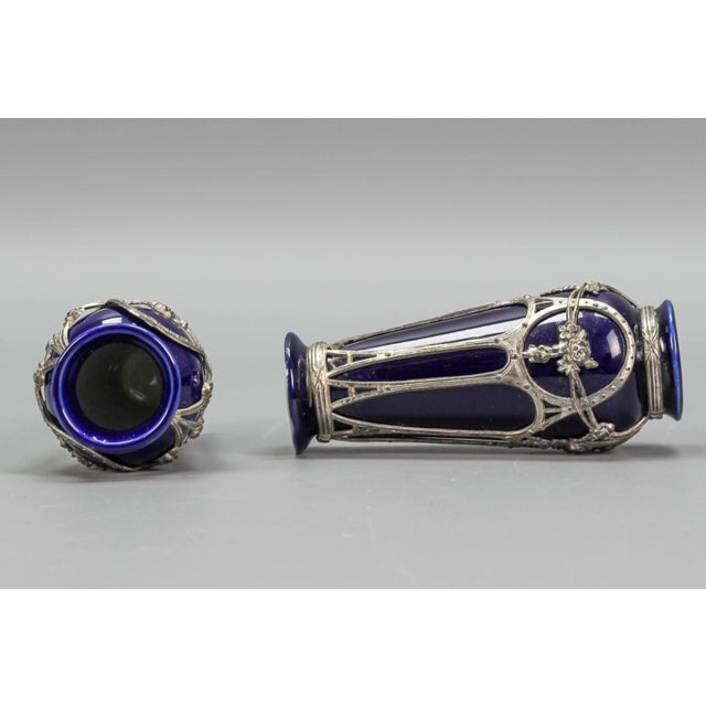 Small Art Nouveau Glazed Ceramic Vases, Set of 2 For Sale - Image 14 of 18