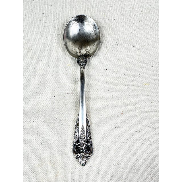 Vintage Wallace "Grande Baroque" Sterling Silver 5-Piece Flatware Place Setting For Sale In New Orleans - Image 6 of 9