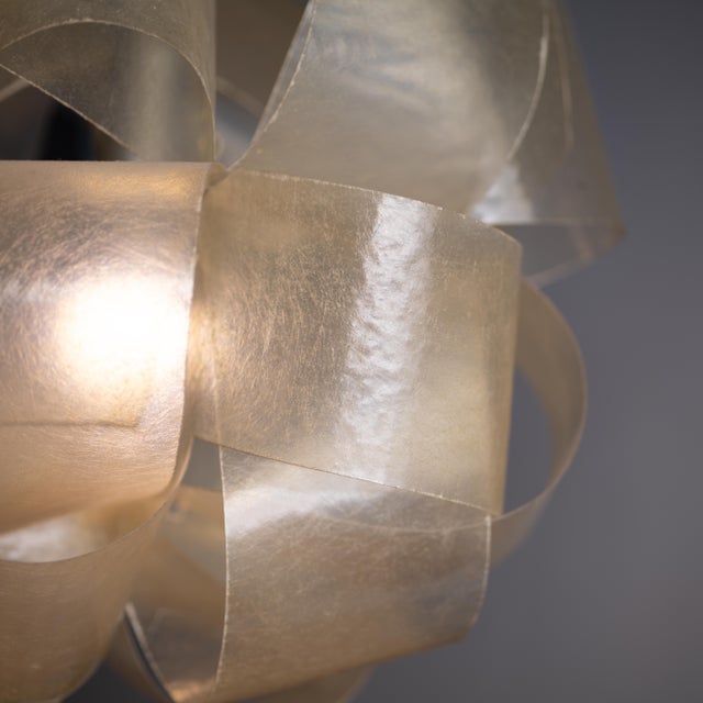 Ivory Fiberglass Pendant Light by E. Botta, 1970 For Sale - Image 8 of 10