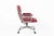 Metal Vintage Eames for Herman Miller Time Life Red Leather Lobby Office Chair 1960s For Sale - Image 7 of 15
