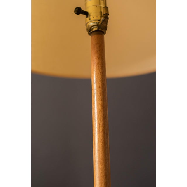 Vintage Scandinavian Teak Floor Lamp With Drum Shade For Sale In Monterey, CA - Image 6 of 17