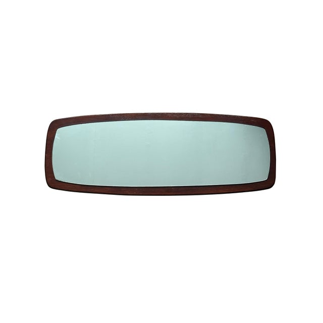 Mid-Century Modern Mid-Century Modern Danish Teak Wall Mirror, 1960s For Sale - Image 3 of 9