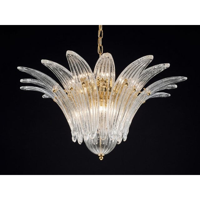 Italian Palmette Murano Glass Chandelier by Fabio LTD For Sale - Image 6 of 7