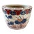 Antique 13" Japanese Imari Porcelain Lotus Motif Jardiniere Planter For Sale